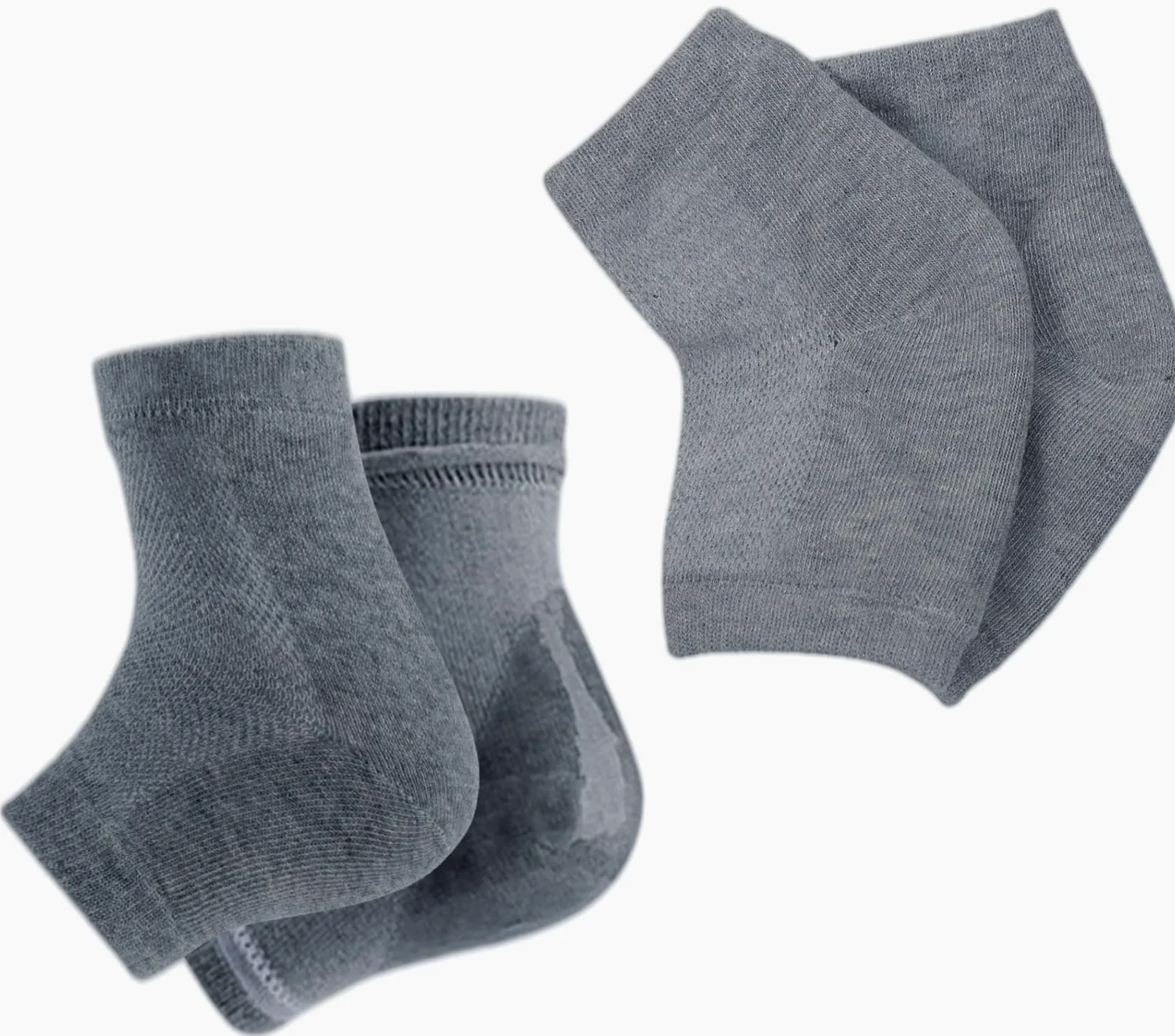 Paquete de 4 calcetines deportivos de silicona para niños con sensibilidad al talón de enfermedades severas, fascitis plantar, espolones de talón, niños 2-7 mujeres 4-8