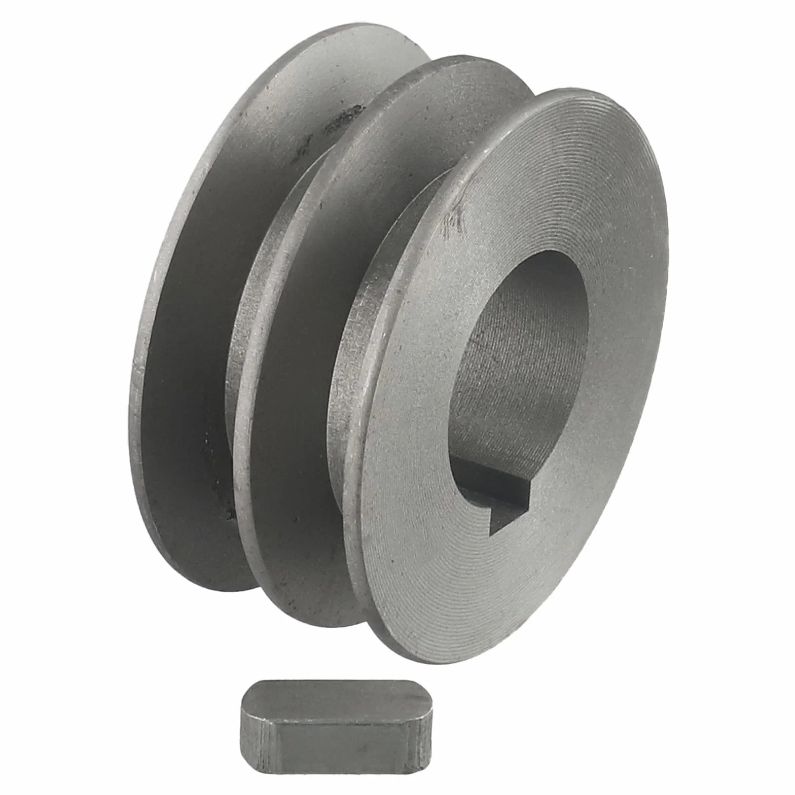Polea de correa en V de hierro fundido, doble ranura 64x30x28mm para motor