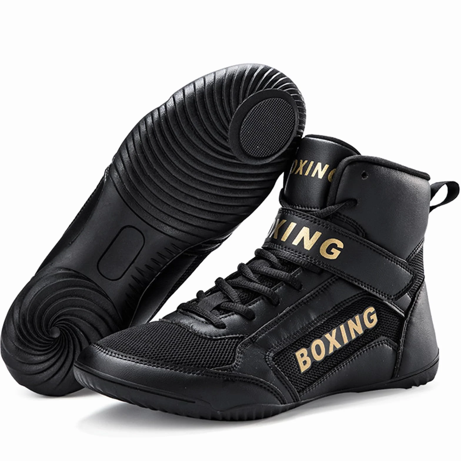Zapatos de Boxeo para Hombres Zapatos de Lucha Adolescentes Mujeres Zapatillas de Entrenamiento Integral
