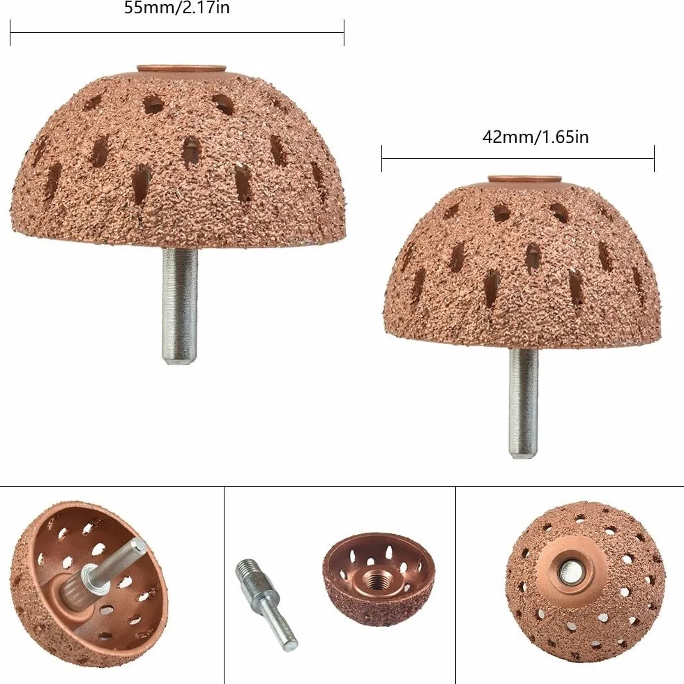 Cabezal de molienda de neumáticos 4255 mm con rosca de 9 mm y vástago redondo para pulido de aleación