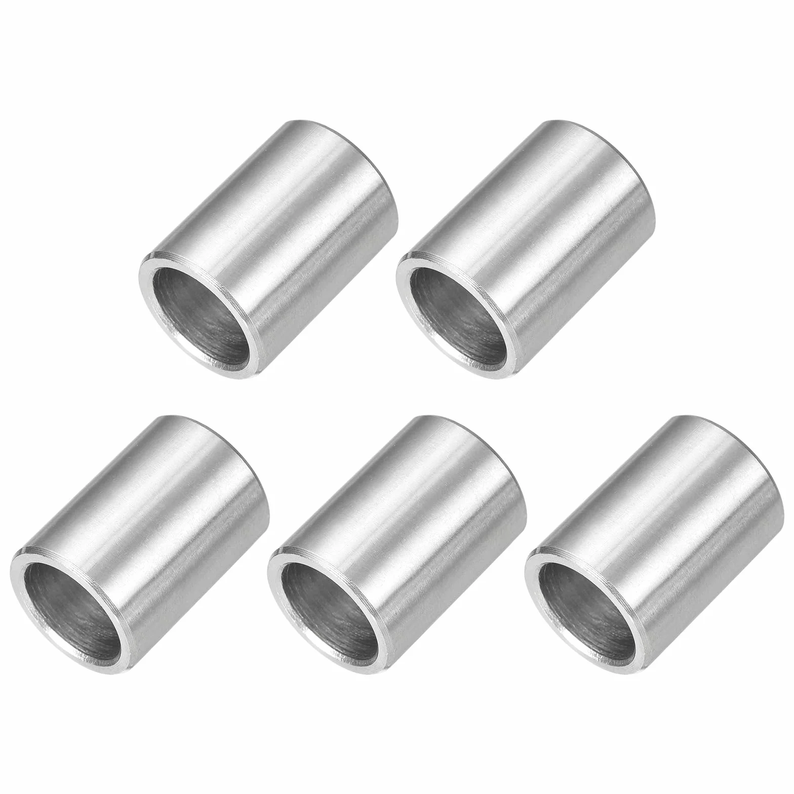 QUARKZMAN 5 Piezas Separadores de Acero Inoxidable 304, 12mm ID x 16mm OD x 22mm L Espaciador Redondo sin Rosca para Tornillos de 1/2" o M12