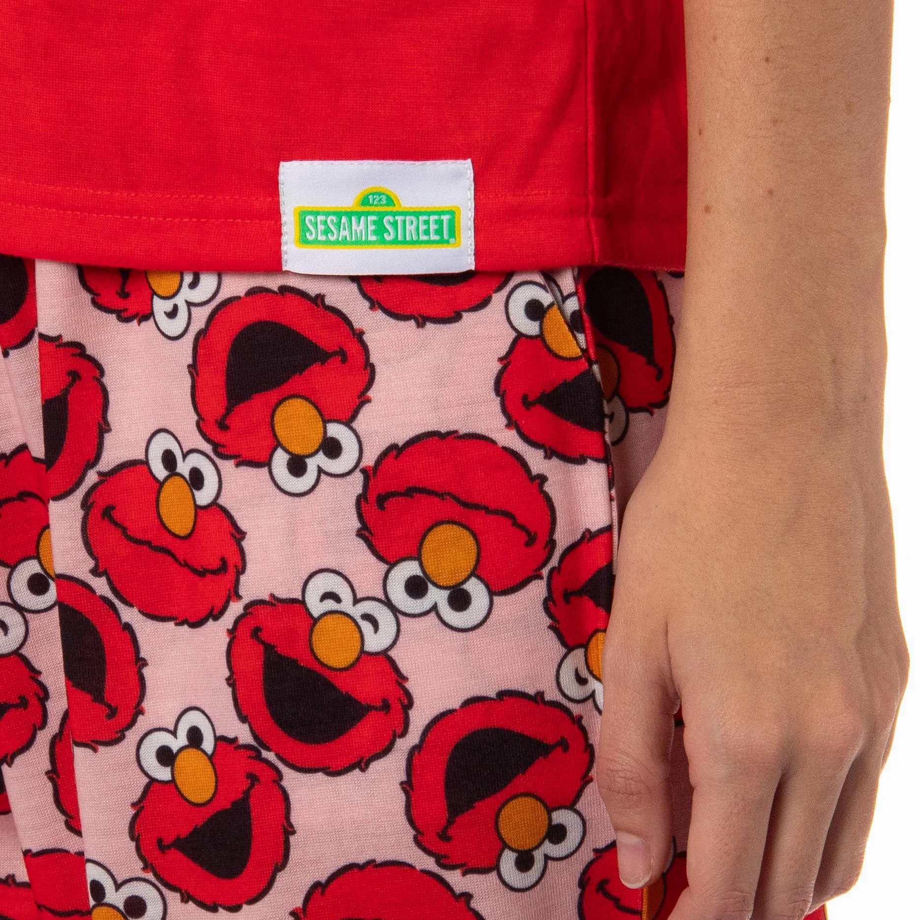 Sesame Street - Conjunto de pijama para mujer con estampado de cara grande