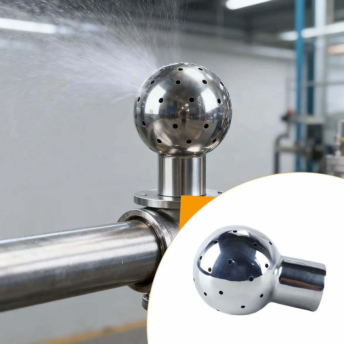 Acero inoxidable bola limpieza rotativa rosca hembra G1/2 1/2" CIP tanques