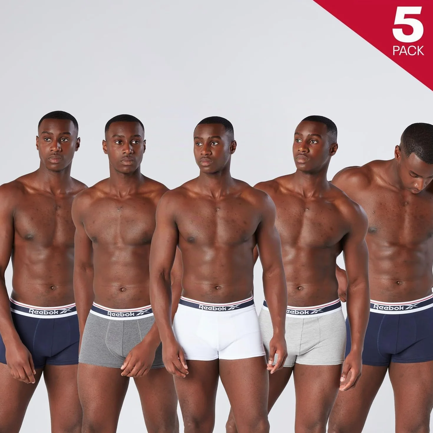 Reebok Jay Trunks Hombre (Pack de 5)