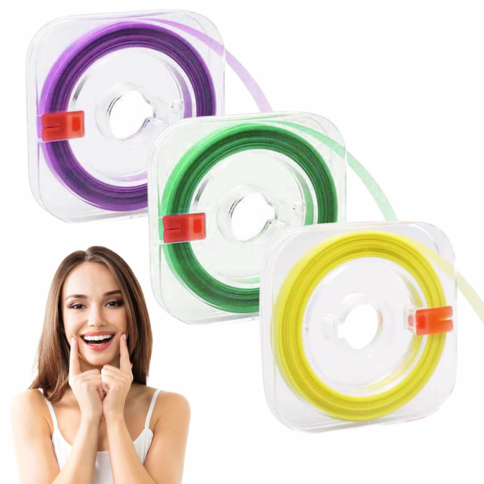 Zimoer Papel de lija dental 3 volúmenes tiras pulido 20/30/50μm grano 4mm