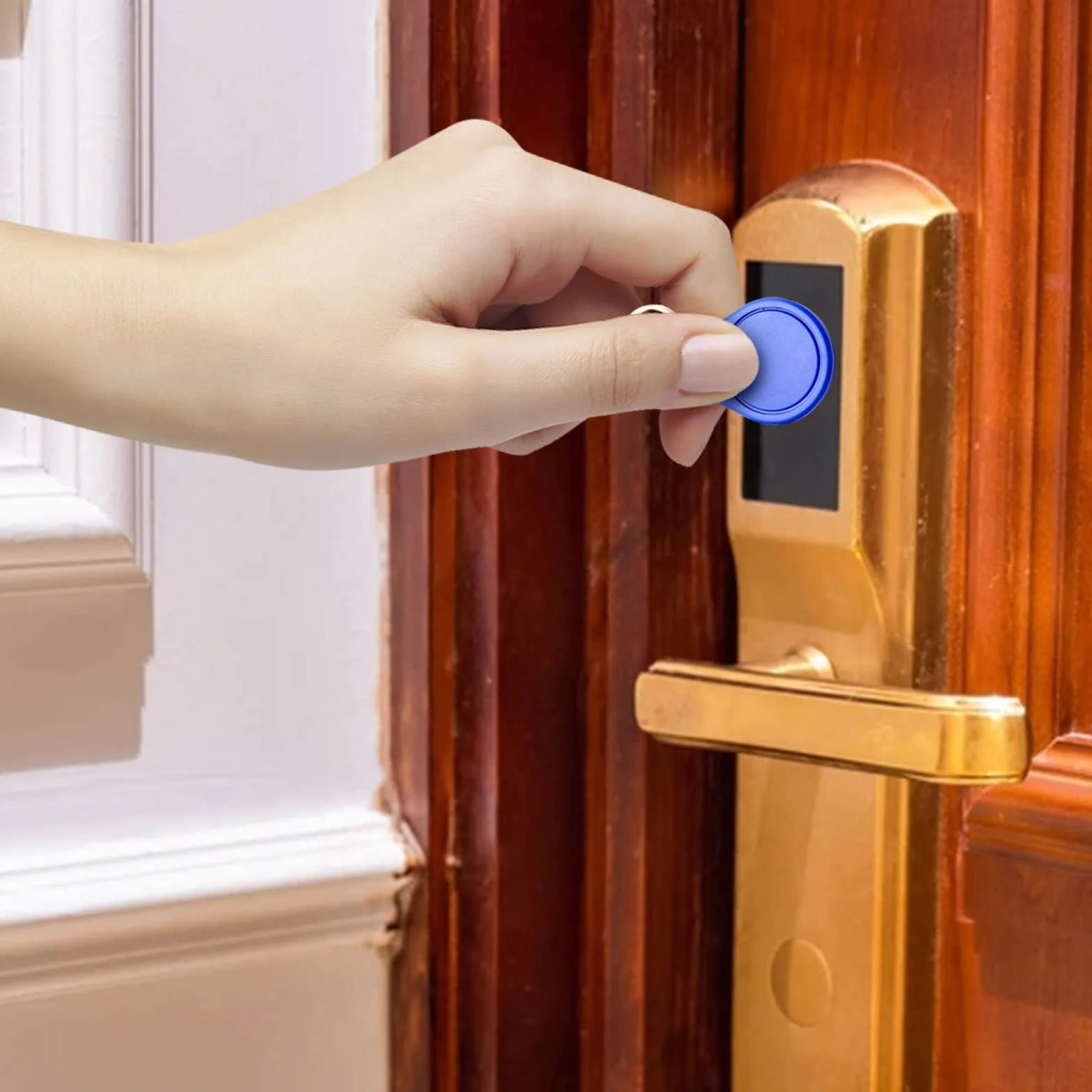 Tarjeta de llave IC RFID proximidad azul 13,56 MHz UID solo lectura llavero Control de acceso