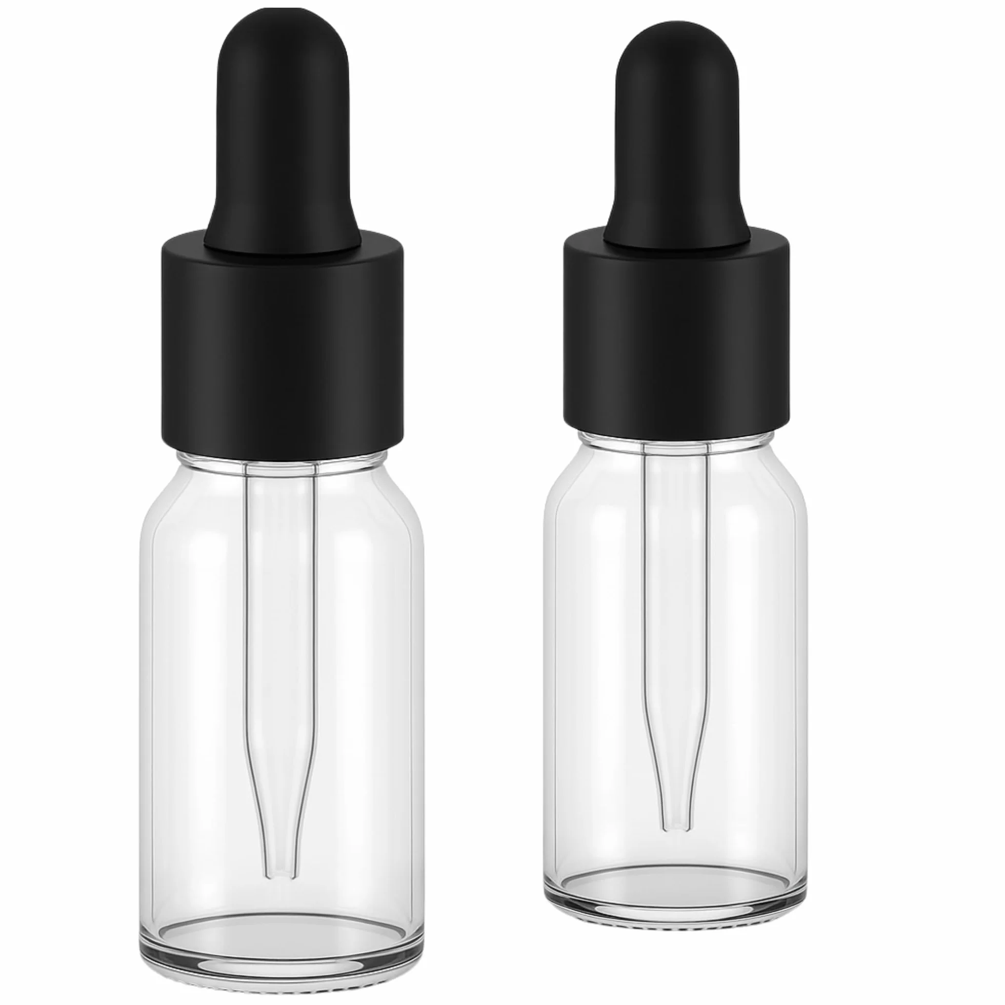 Frasco Gotero 2x30ml Botellas Cuentagotas de Vidrio Transparente para Aceites Esenciales