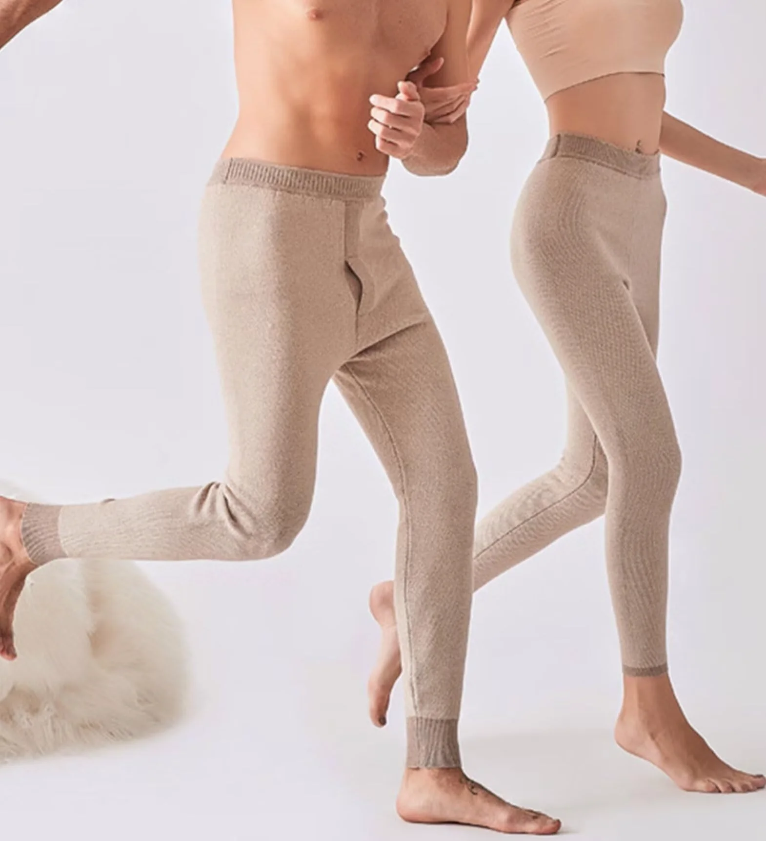 Pantalones Térmicos para Hombre Mujer,97.1% Cachemira Pantalones Térmicos Leggings para Invierno Otoño