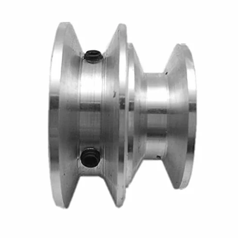 Polea doble ranura aleación de aluminio 40/50MM V-Shape agujero fijo 8-20MM