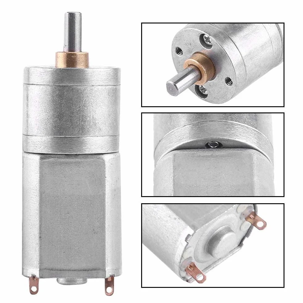 Akozon Gear Motor DC 12V 15~200RPM 20MM