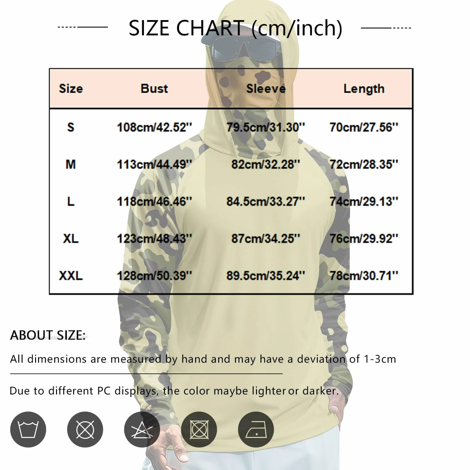 Camiseta Proteccion Solar Hombre Trekking Surf con Capucha Manga Larga UV UPF 50 Transpirable Rashguard