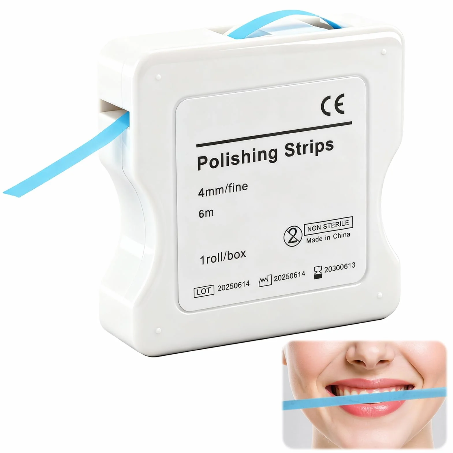 Papel de lija interdental 6 m arena fina rollo resina pulido dental