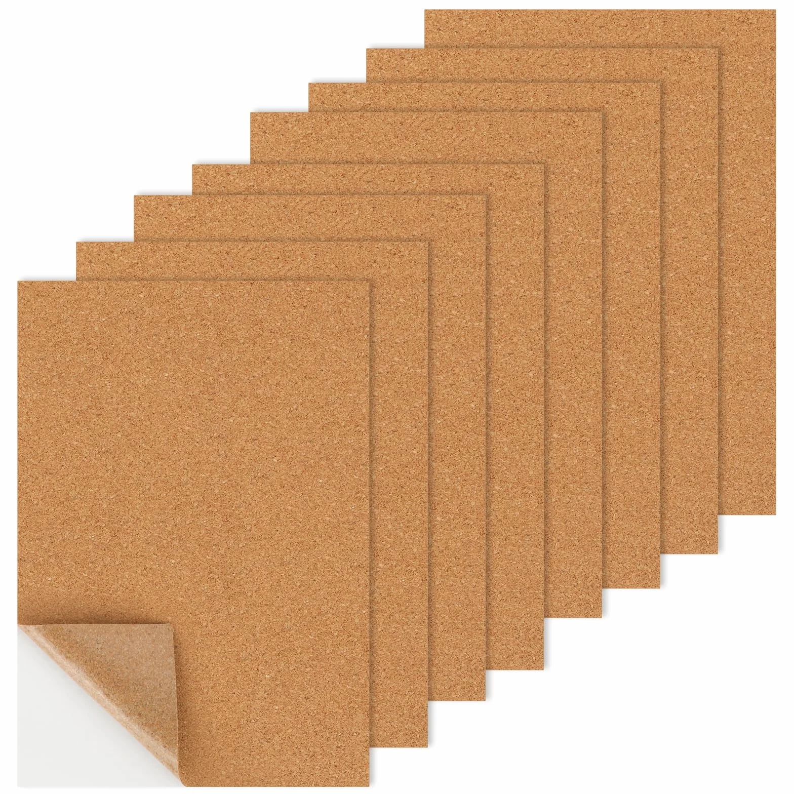 Tableros de Corcho Autoadhesivos 11.81 x 8.25 Pulgadas, Mini Cuadrados para Posavasos