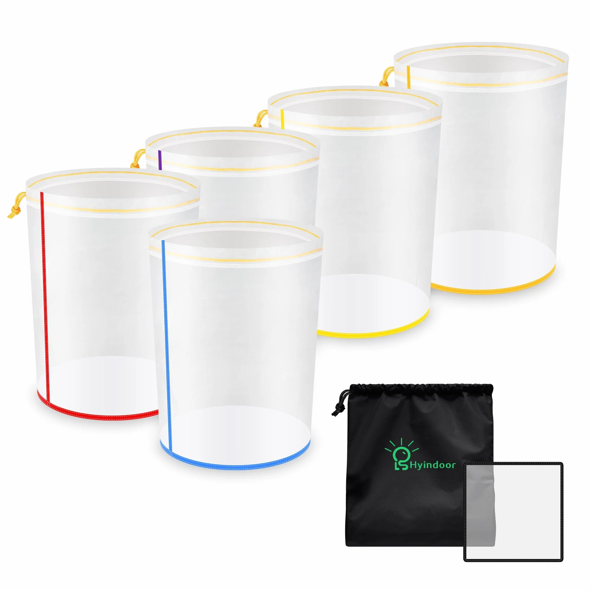 Hyindoor Bubble Bags 5 Gallon Mesh Bags for Hash Making with Filter and Storage Bag