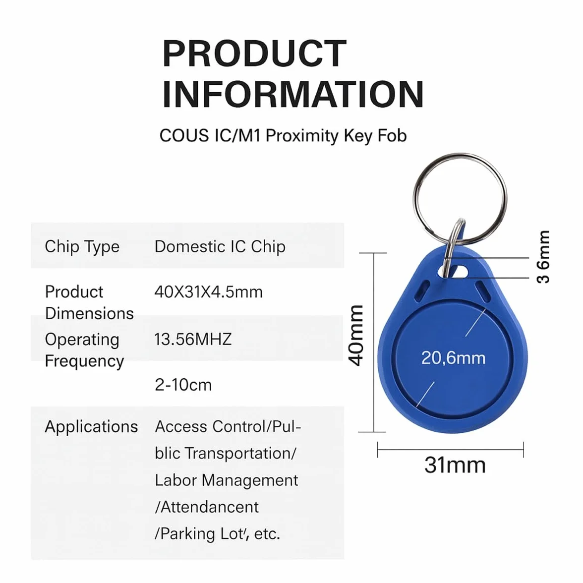 Gebildet Kit RFID 3 Piezas RC522 Módulo Sensor Tarjetas IC RF con S50 Blanco Llaveros