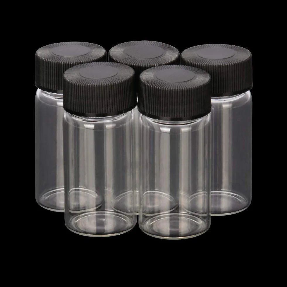 Stonylab 20 Paquetes Viales Muestra de Vidrio 20 ml con Tapa de Rosca, Frasco Reactivo de Laboratorio
