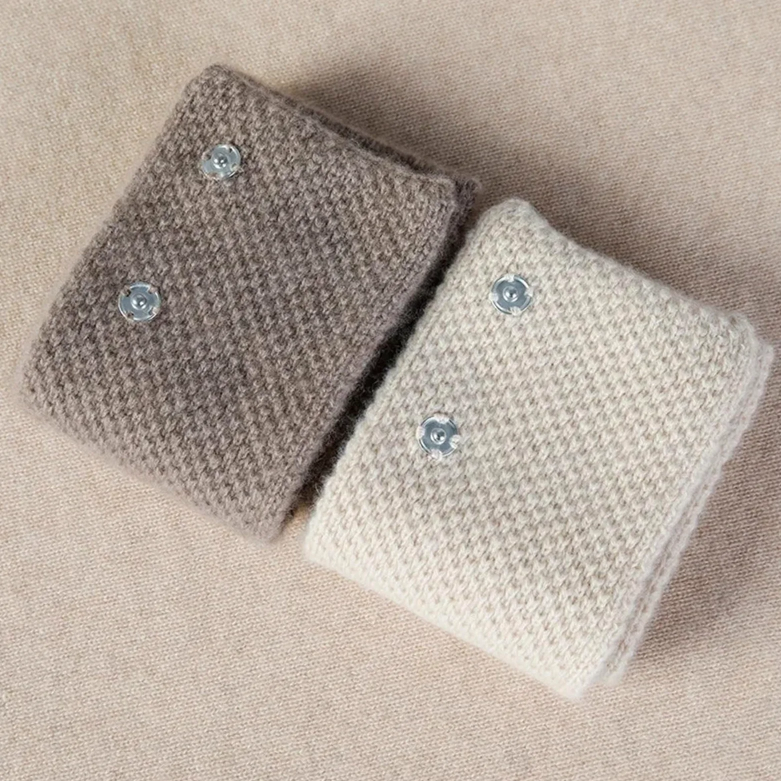 Bufanda Corta Sencilla for Mujer, Faja for Cuello, Otoño Invierno, Cruzada, cálida, Manga for Cuello for Hombre(Light Camel)