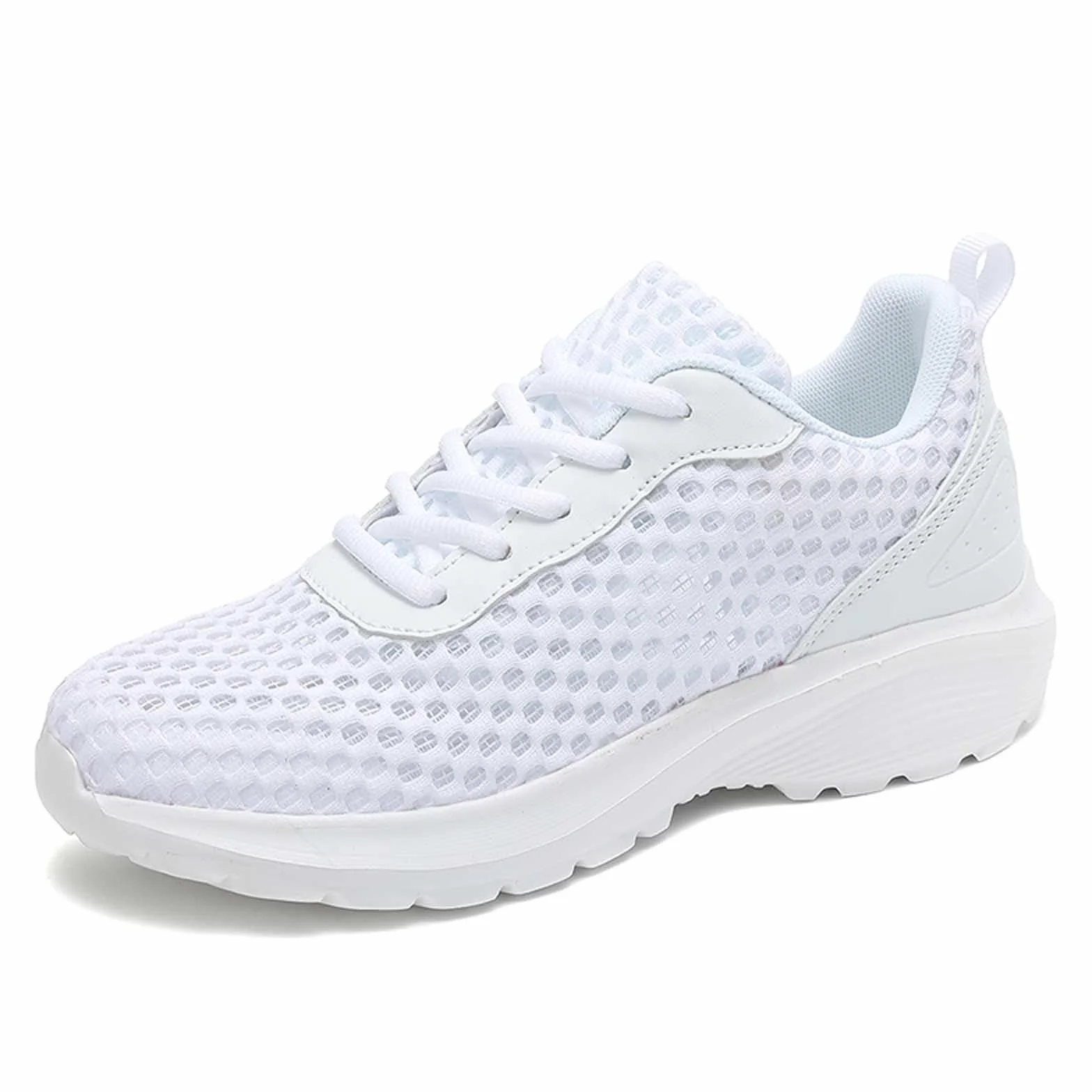 Zapatillas Mujer Deportivas Talla Grande Cordones Antideslizante Suave Transpirables Cómodo Color Sólido