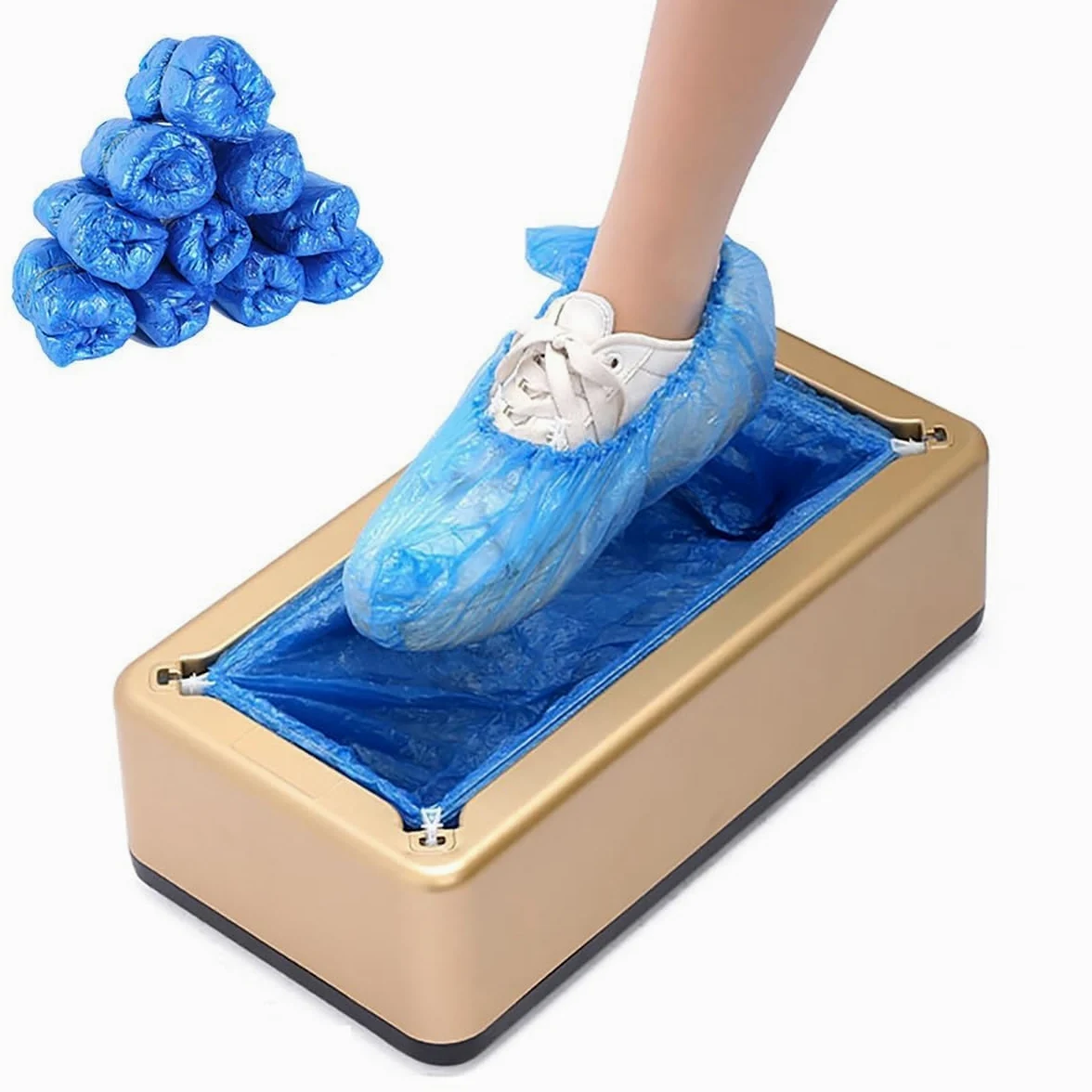 Máquina automática de cubrir zapatos, dispensador de cubiertas de zapatos con 200 piezas desechables cubrezapatos, cubierta impermeable para botas, antideslizante, duradera, funda para botas de