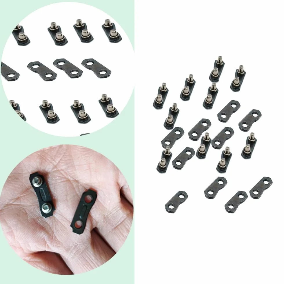 Hebilla de cadena de motosierra 3/8, 10 enlaces, conector resistente