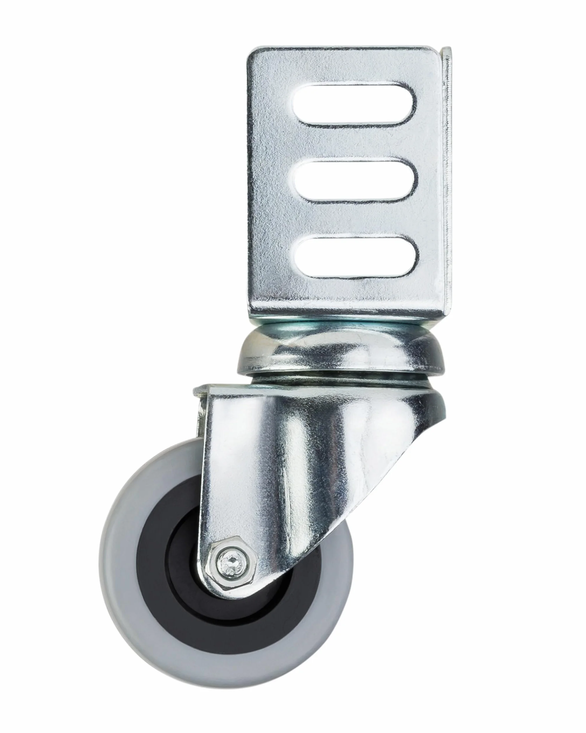 Dörner + Helmer Juego giratorias con Chapa Angular 38 x 38 x 52 mm Rueda de Goma Capacidad de Carga 40 kg 4 Unidades