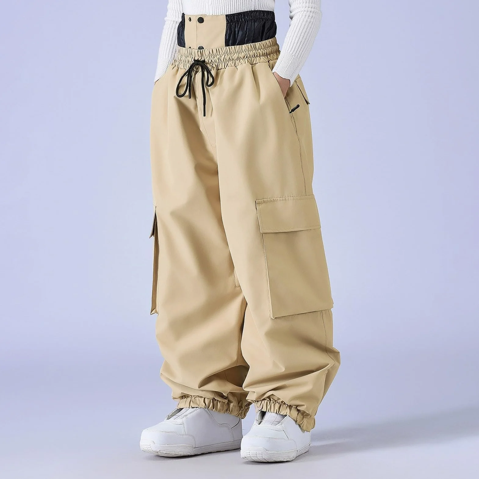 Generisch Pantalones de snowboard, pantalones de esquí de invierno, resistentes al viento, aislados para actividades al aire libre en climas fríos y montañismo, senderismo y trekking (café, S)