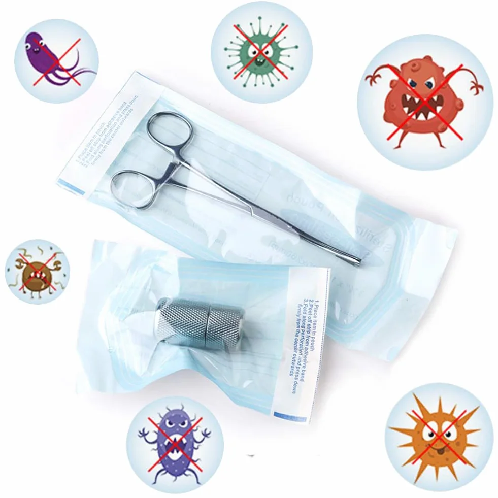 Bolsa de Esterilización Dental 200pcs 57x130mm Auto Sellado