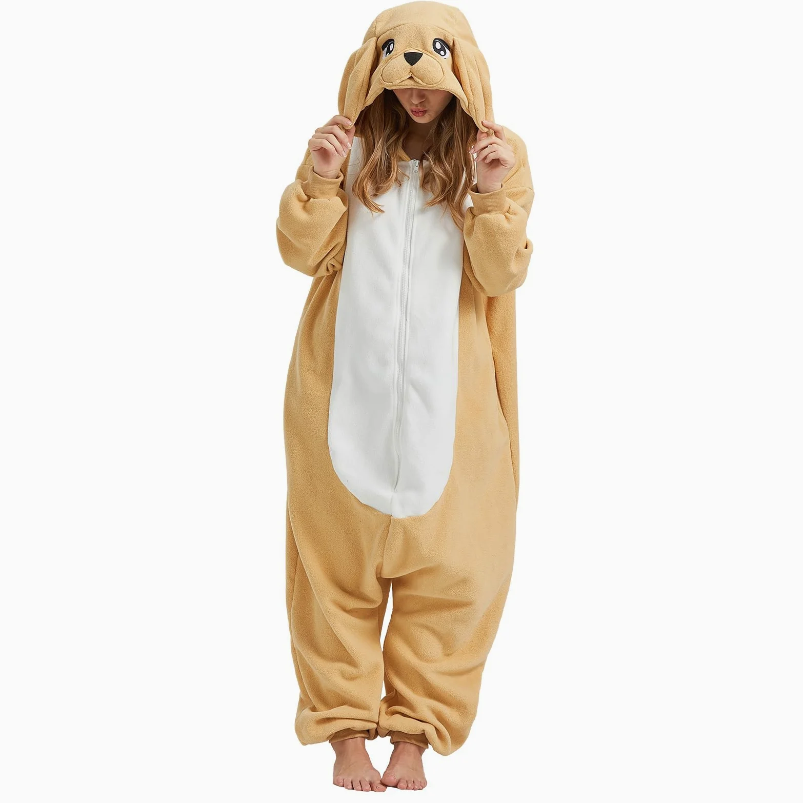 Pijama de perro Golden Retriever para Halloween, disfraz unisex de dibujos animados, animal, Navidad, cosplay