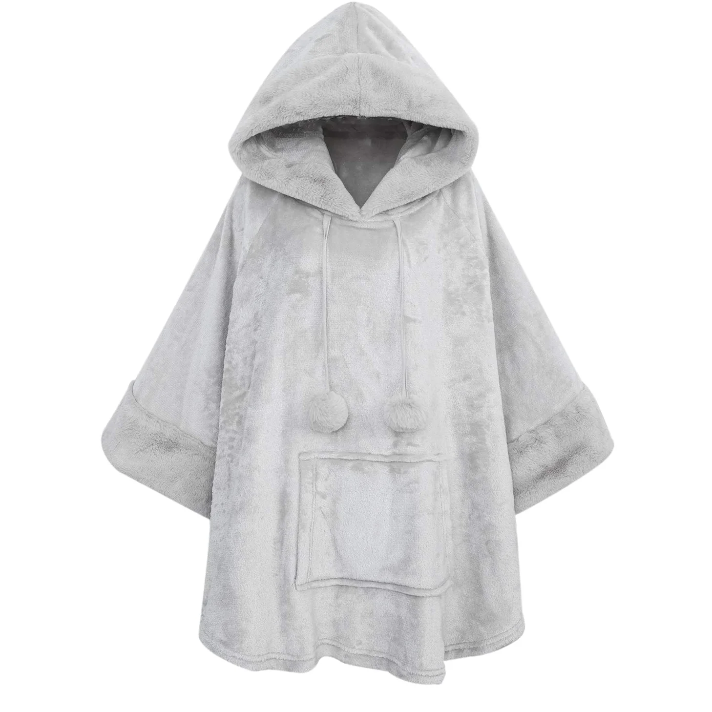 Sudadera con capucha para mujer, súper cálida y acogedora, forro de piel sintética con capucha y bolsillo para adultos, niños y adolescentes