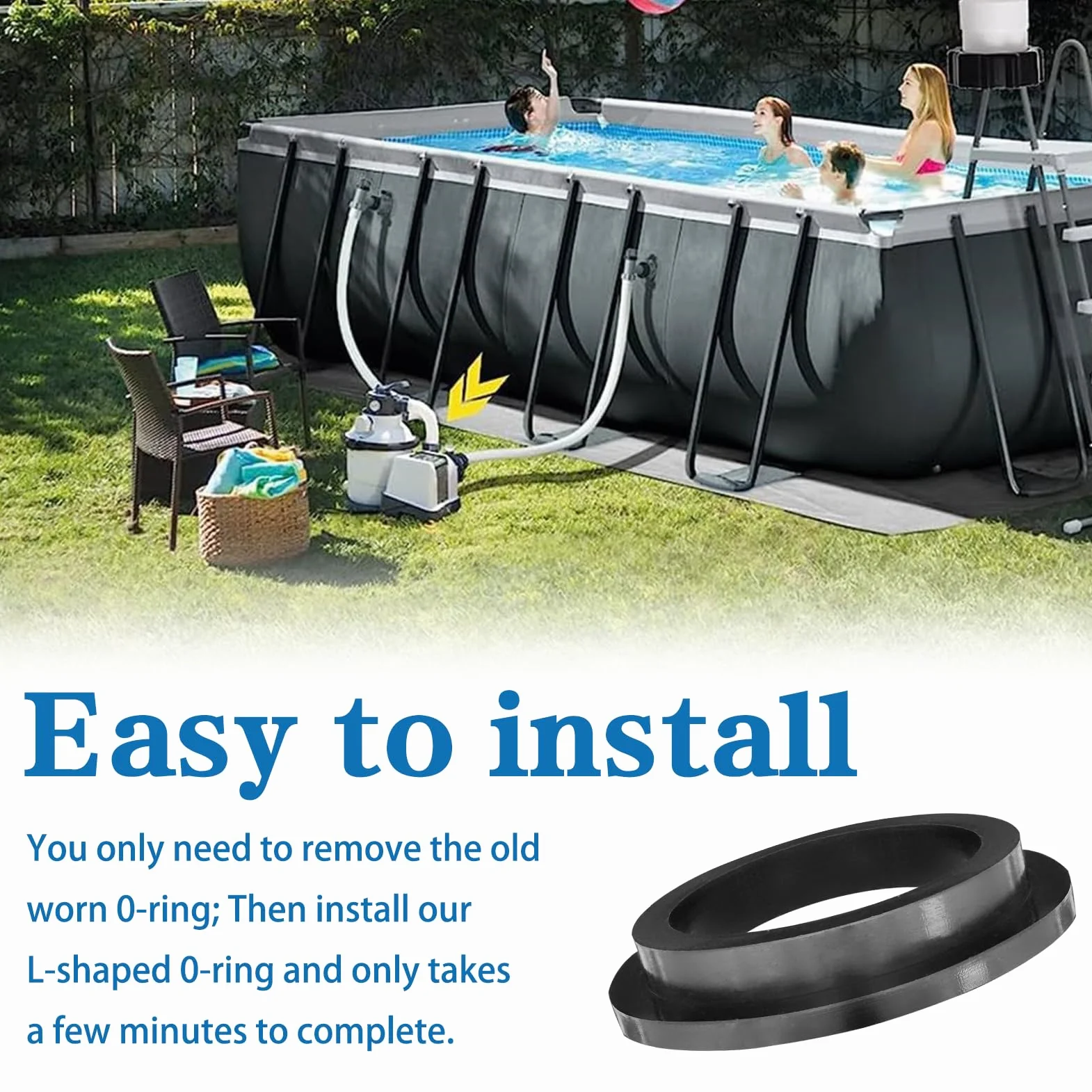 Juntas tóricas de repuesto para piscina 38mm goma 26323CA 26323EH 26331CA 26337EH