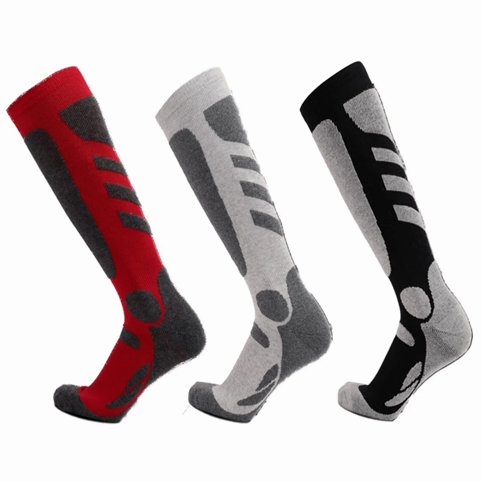 Calcetines deportivos resistentes al aire libre Regiones alpinas al aire libre espesadas TUBO LONG TUBO Calcetines de esquí caliente Mujeres Hombres Ciclismo Calcetines ( Color : 3 , Size : 37-45 )