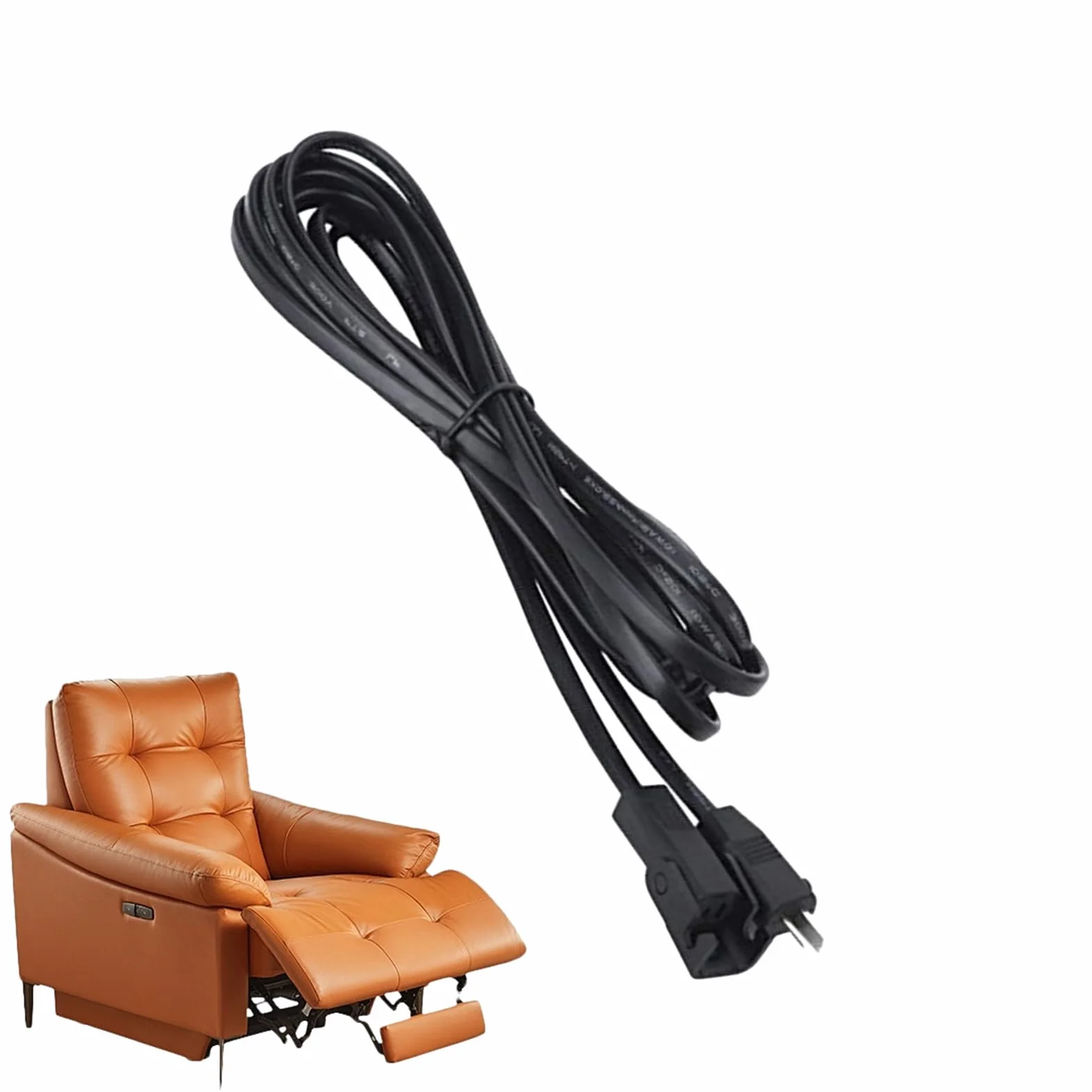 Cable de alimentación reclinable 6.5 pies para silla de elevación eléctrica, conector de control