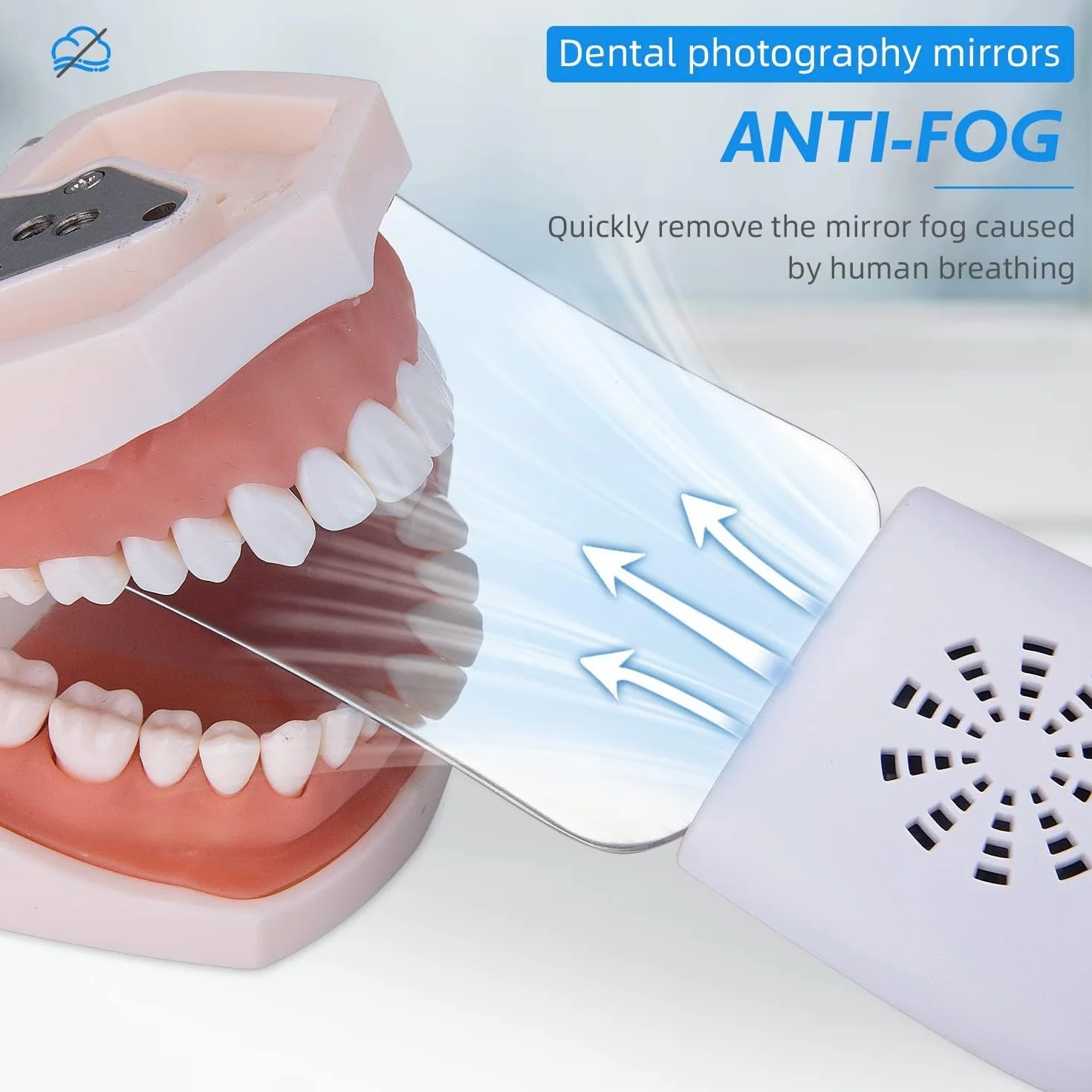 Dental Fog Free Intraoral Fotografía Espejo, 2 Caras, Oclusal Espejo con 4 Espejos Intercambiables