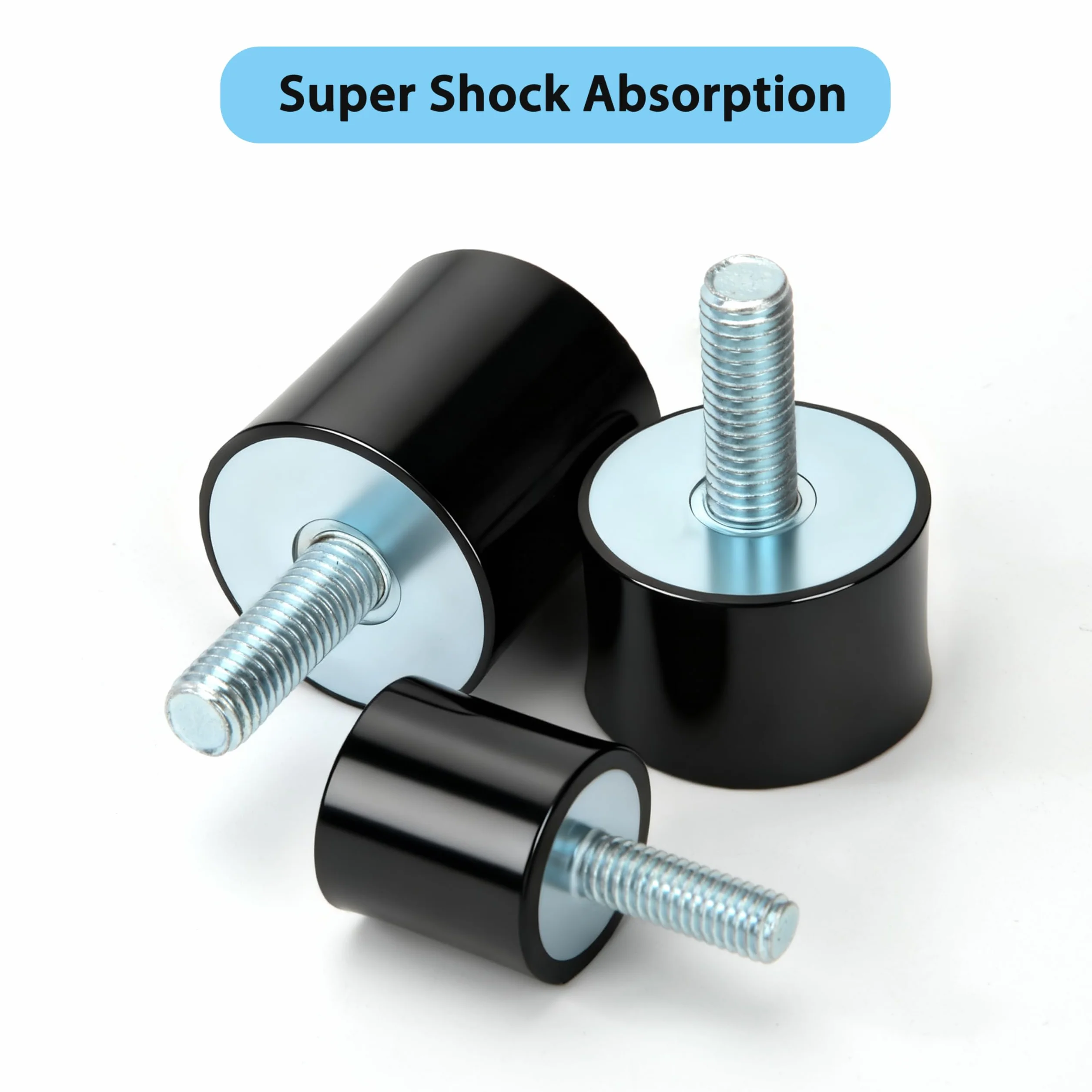 Amortiguador Antivibracion de Goma 4PCS Silentblock Soportes M6 para Compresores Aire Motores Diesel Bombas Agua