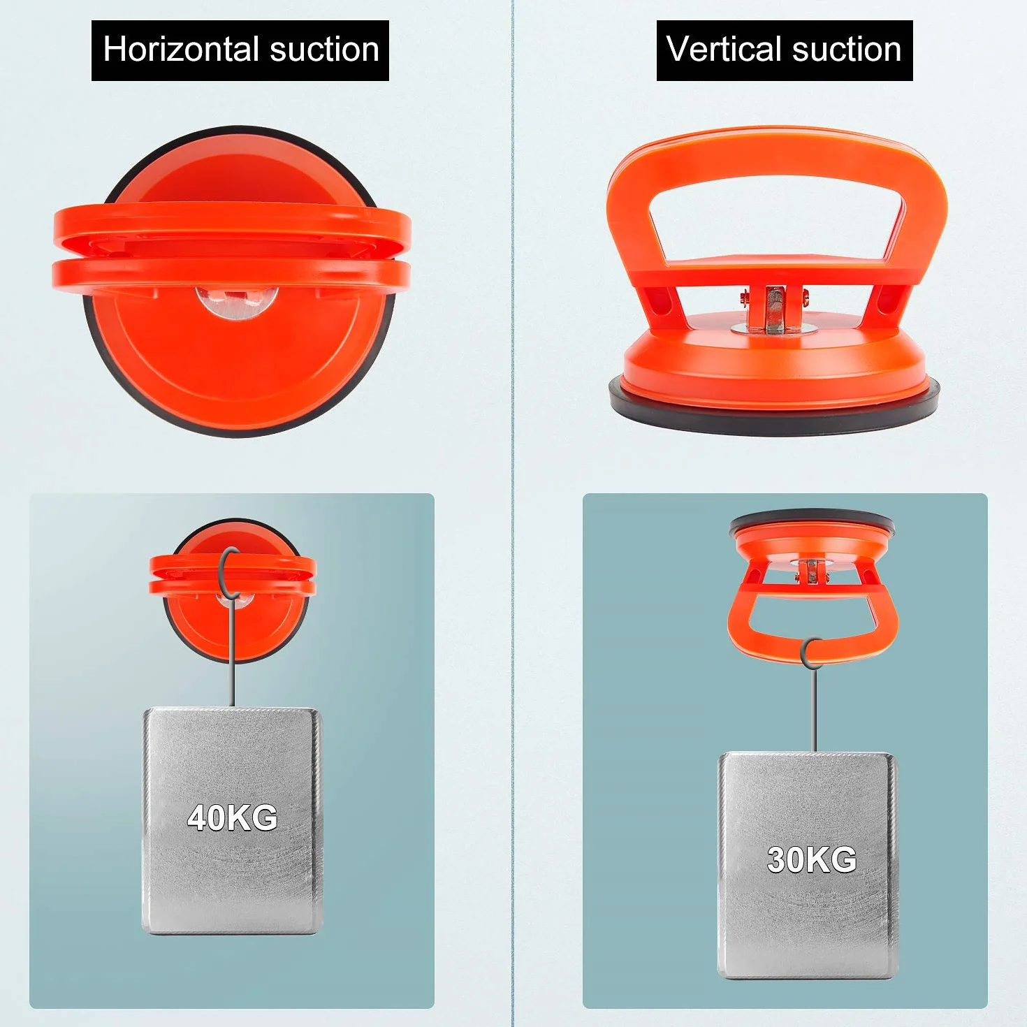 Ventosa para Cristal 118mm 50kg EXLECO Ventosa Coche Abolladuras Naranja