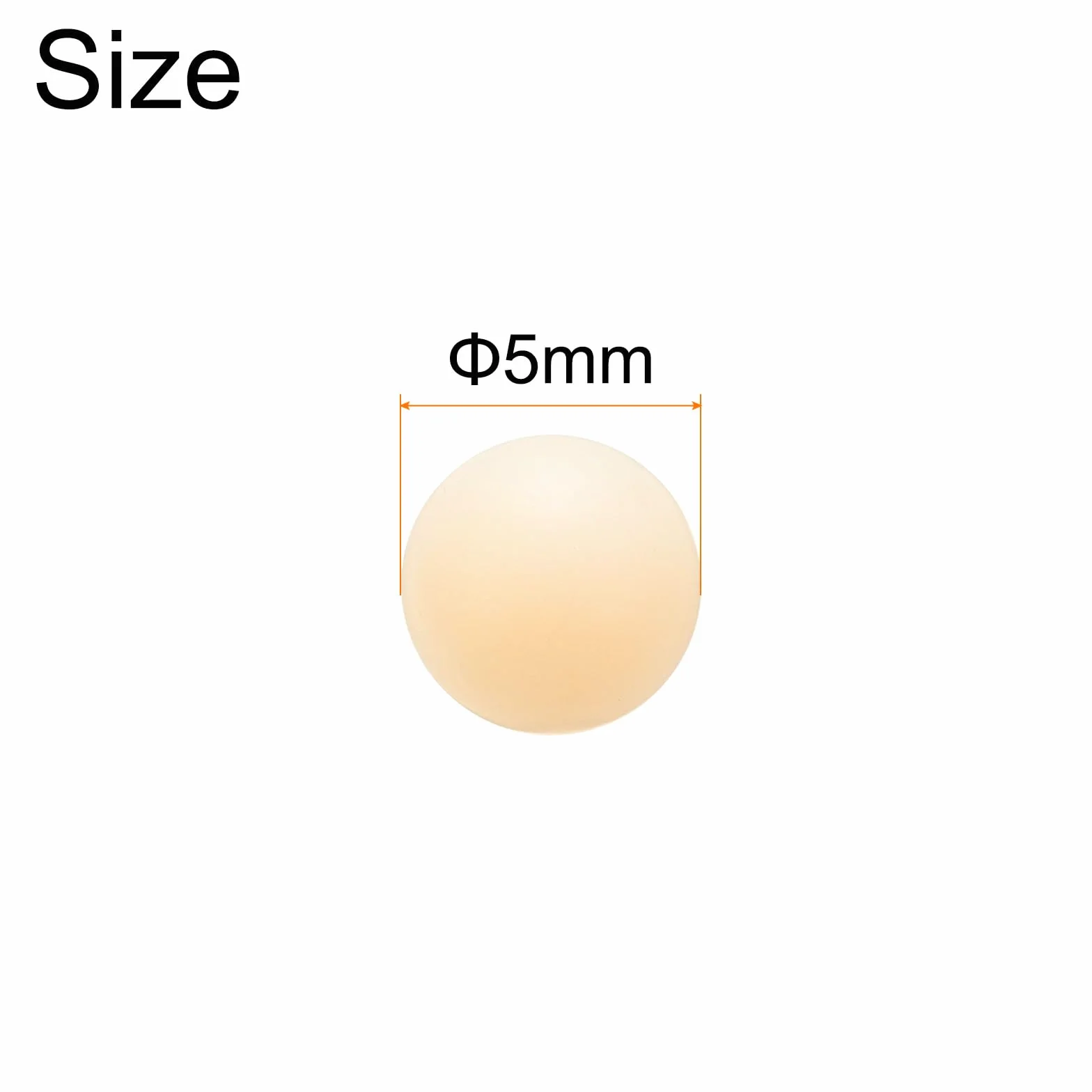 QUARKZMAN 5 mm Bolas de Rodamiento de Nylon Sólido, 100 Piezas Bolas de Plástico de Precisión