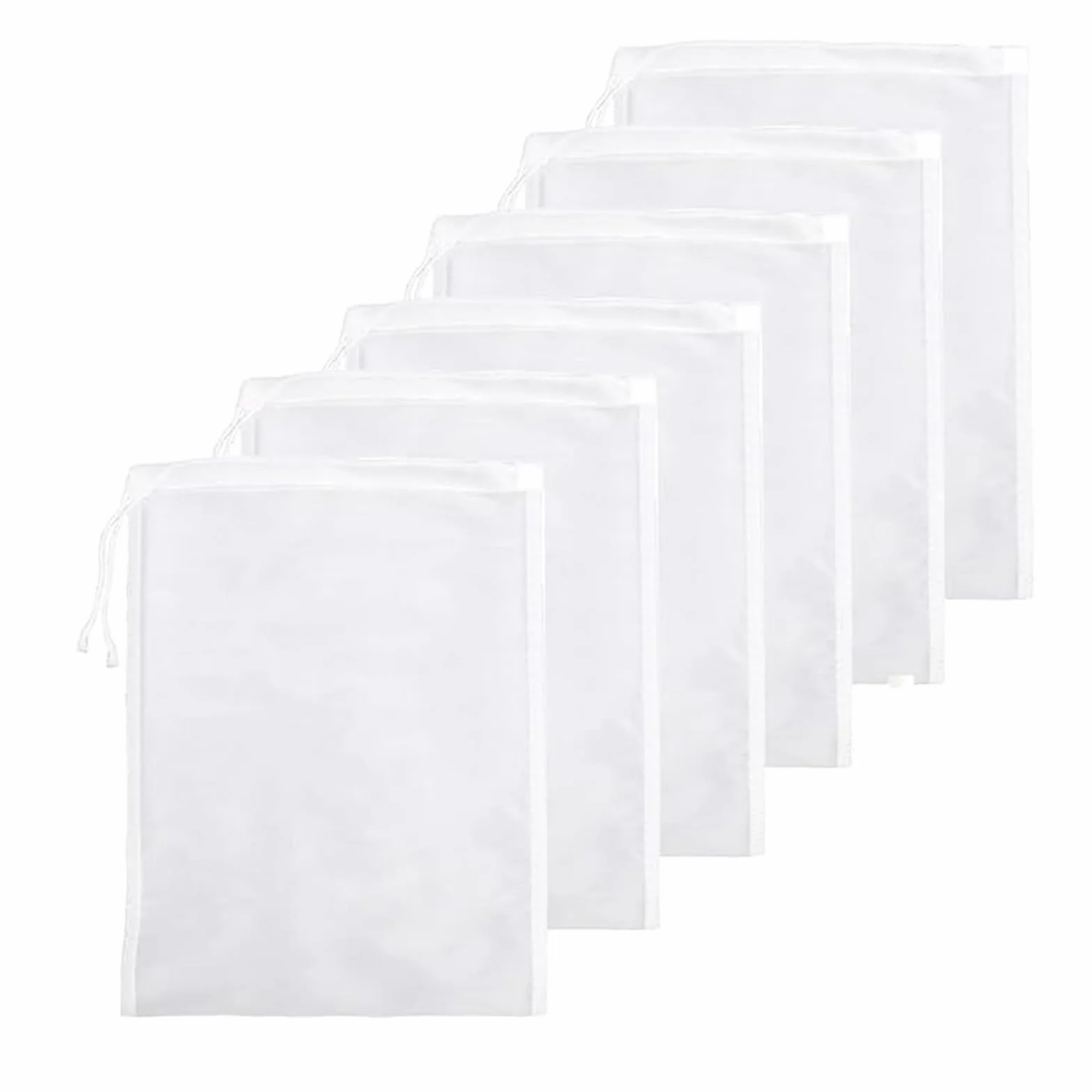 Pack de 6 Bolsas para Leche Vegetal (20x30cm) - Malla Filtrante Reutilizable de Nylon