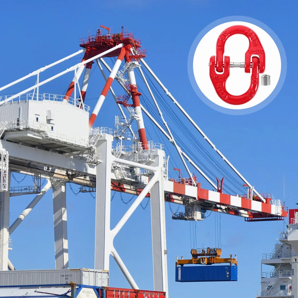 iplusmile Conector Eslabón Cadena Seguridad Remolque Levantamiento Acero 2 Toneladas 4 Piezas