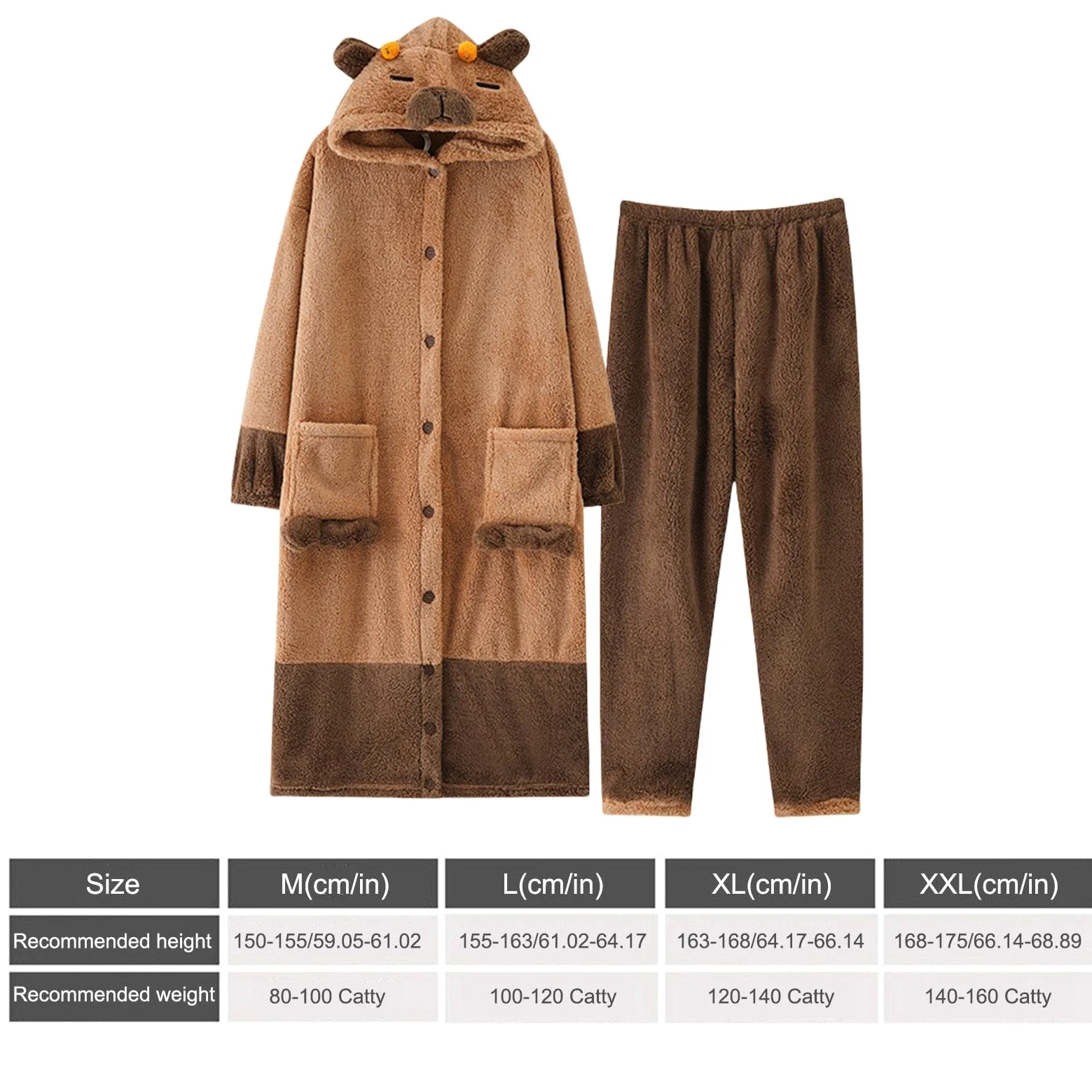 JINGLING Pijama Capybara Onesie,Capybara Onesie | Pijamas de una pieza Capybara Onesie Traje Capybara adulto portátil - Pijamas animales Pijamas Capybara ropa de dormir, ropa de dormir