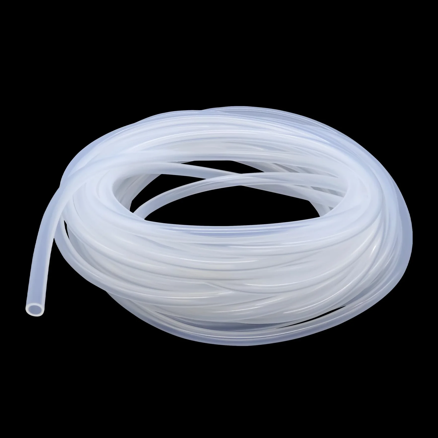 Tubo de silicona 6 mm diámetro interior x 9 mm exterior 6 metros, manguera flexible grado alimenticio transparente