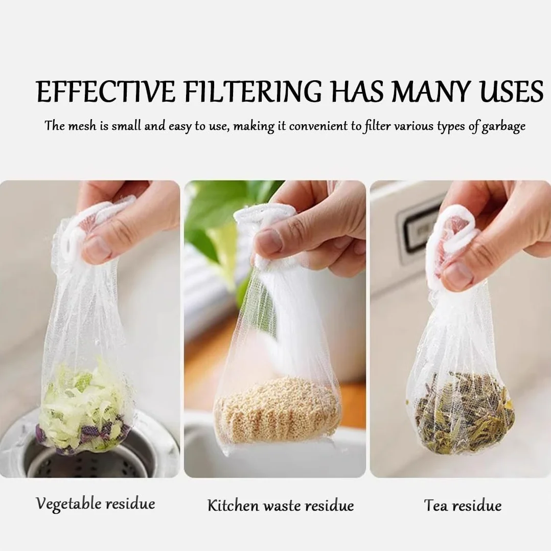 Bolsas filtrantes elásticas 9×9 cm para fregadero 200 unidades