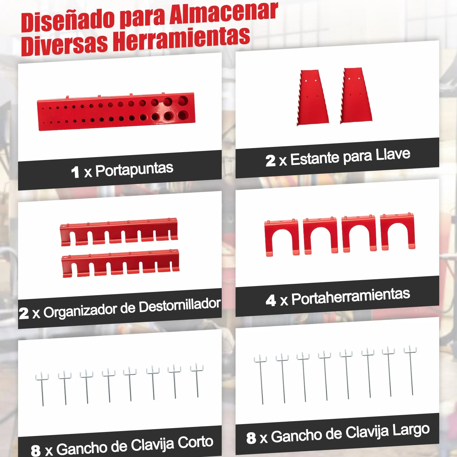 GOPLUS Banco de Trabajo con Panel Perforado, 121x61x156 cm, Organizador de Herramientas