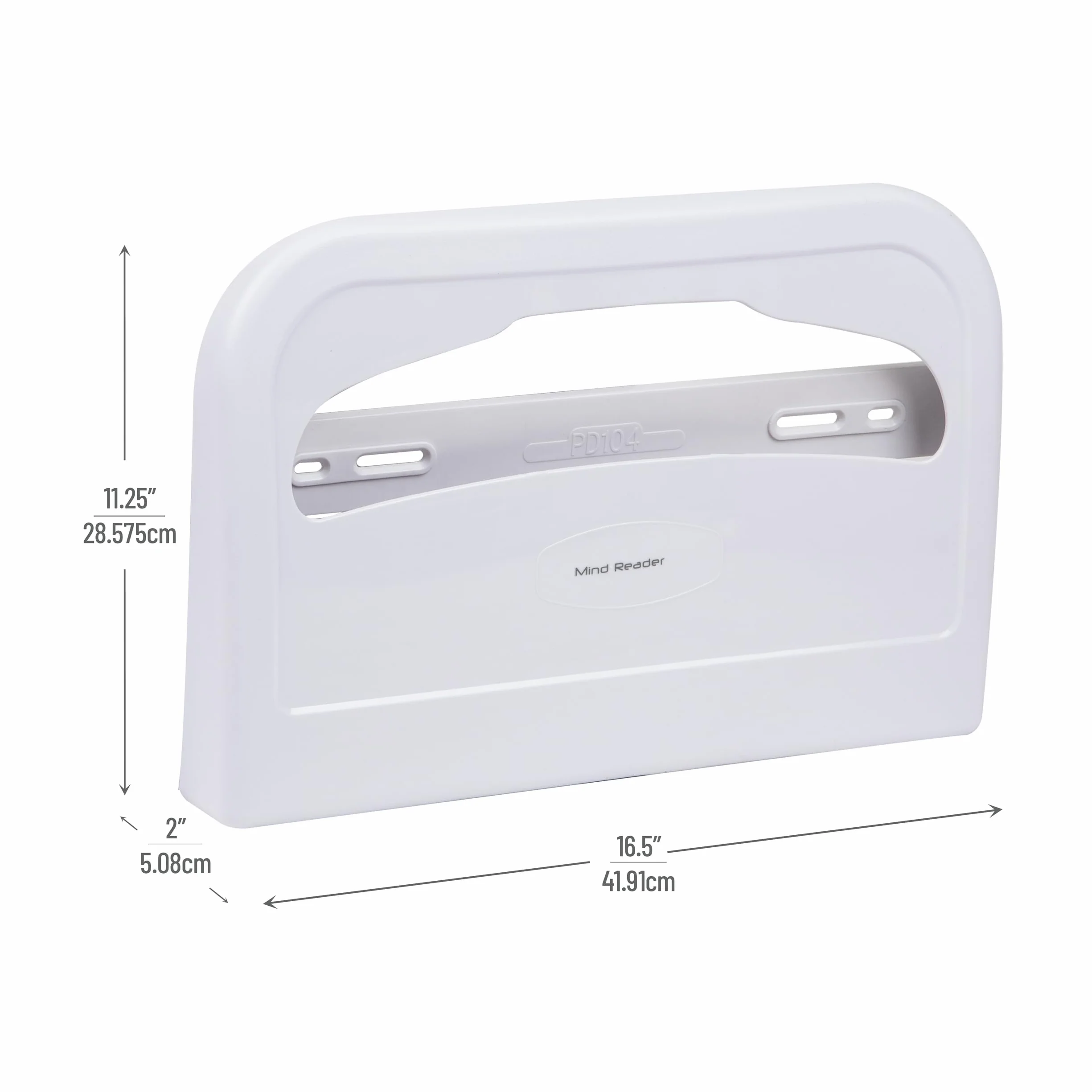 Mind Reader Dispensador de Fundas de Inodoro, Protectores de Asiento de Papel Desechables, Almacenamiento Colgante para Baño, Acrílico Resistente
