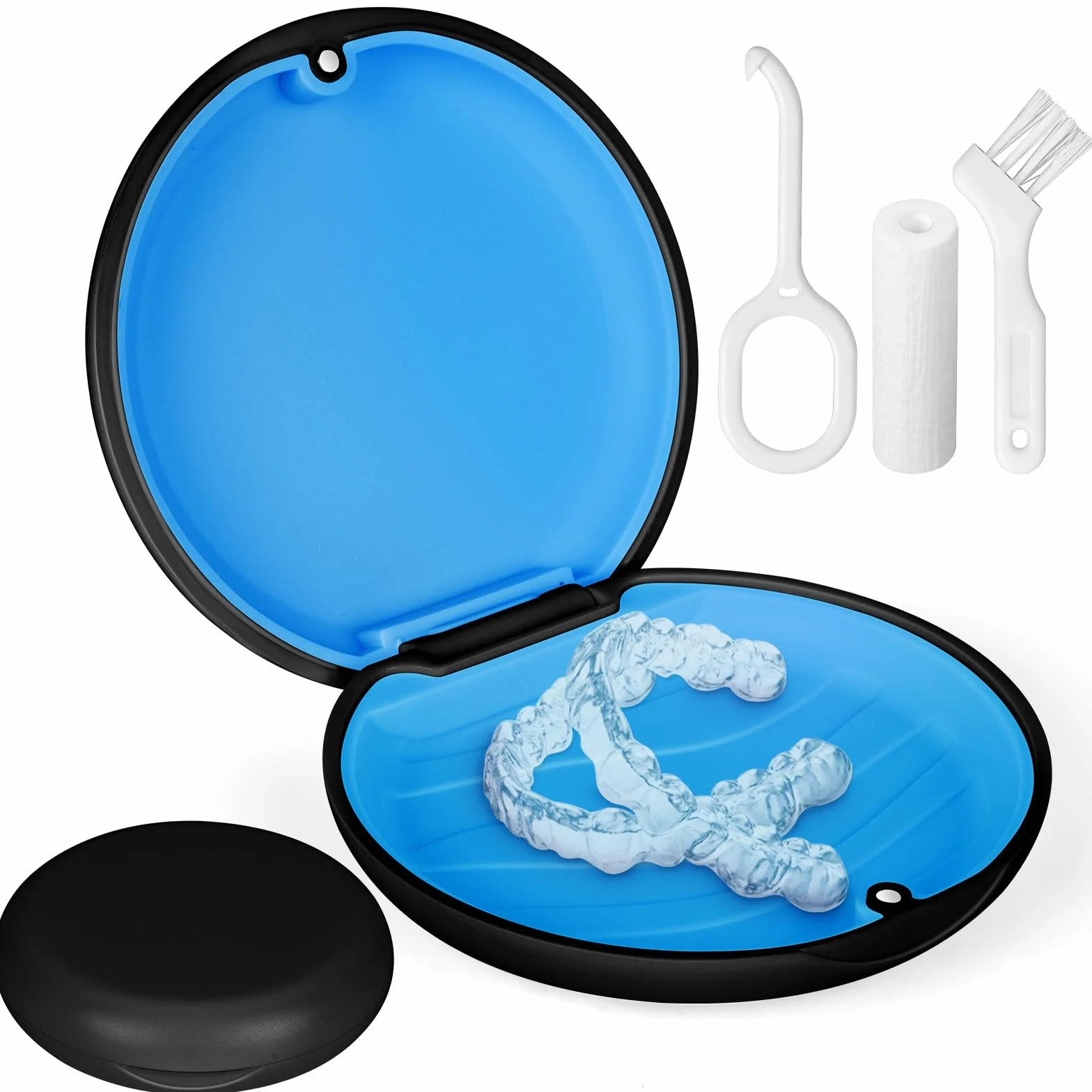 Flintronic Caja Férula Dental Ortodoncia Almacenamiento Funda Alineadores Aparatos Dentales Resistente Fácil Limpiar 2 Herramientas
