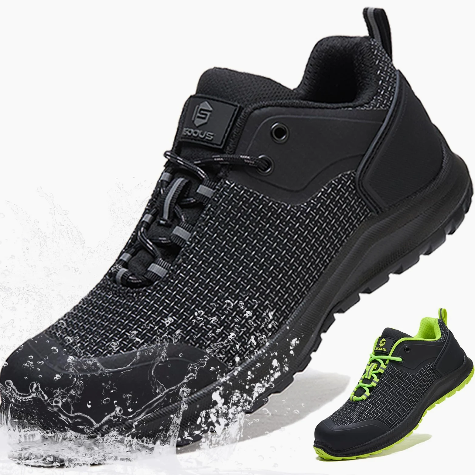 Zapatos de Seguridad para Hombre Mujer S3 ESD Calzado de Seguridad SRC FO | Antideslizante Zapatillas Trabajo Impermeables Zapatos de Trabajo sin Metal Resistente al Calor