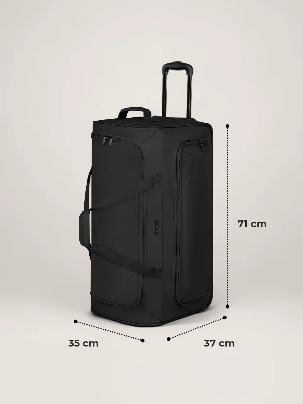 REDOLZ Duffle Essentials Wheeled Duffle L Black