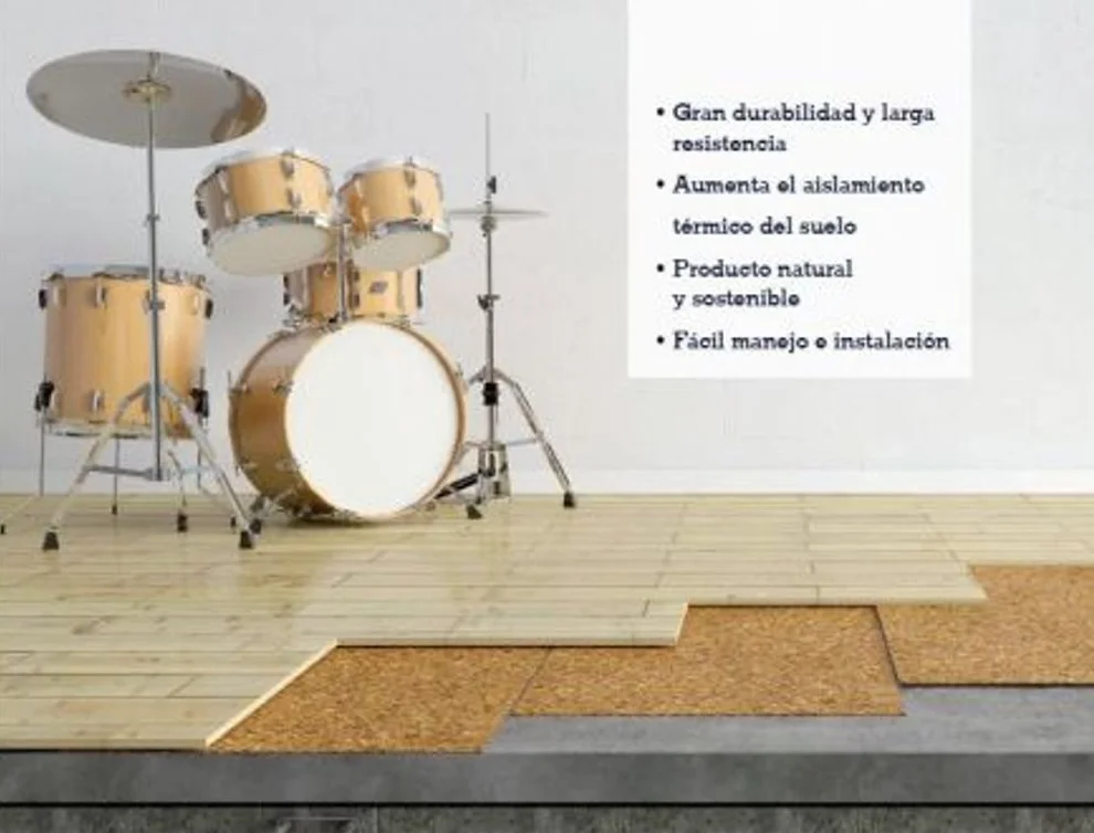 EUROVENSA Corcho 4mm 2x1m Aislante Acústico y Térmico