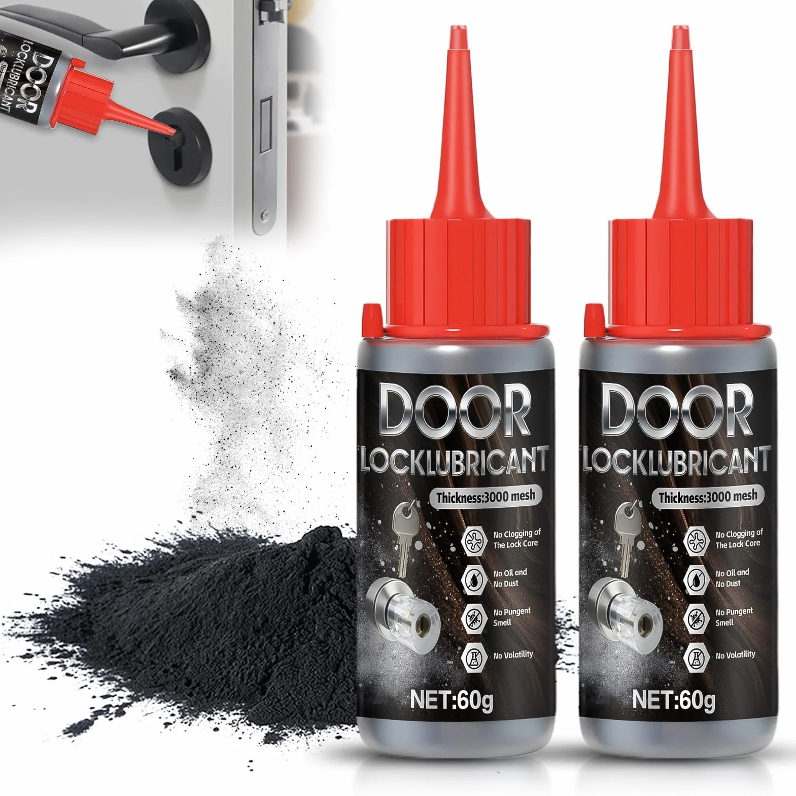 Grafito en Polvo 120ML para Lubricar Cerraduras de Puertas