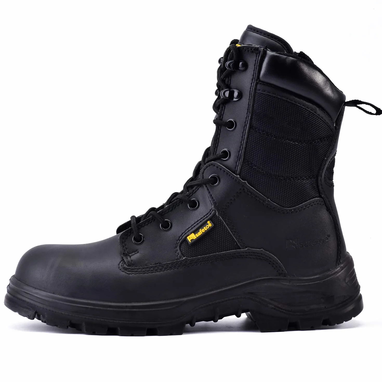 SAFEYEAR Zapatos de Seguridad Hombres y Mujeres, S3 Botas de Seguridad Trabajo Militar con Cuero Impermeable, Puntera con Punta de Acerol Ligeros Calzado para Cremallera, Plantilla mas Comodas…
