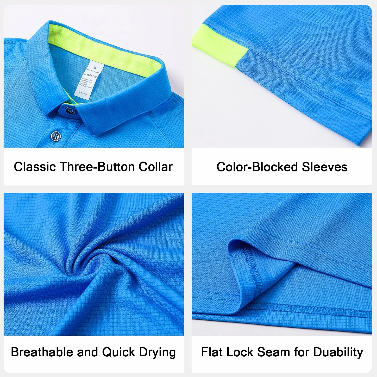 HUAKANG 3 Piezas Polo Hombre Manga Corta Deporte Ocio Secado Rápido Transpirable Camiseta Golf Polos Hombre